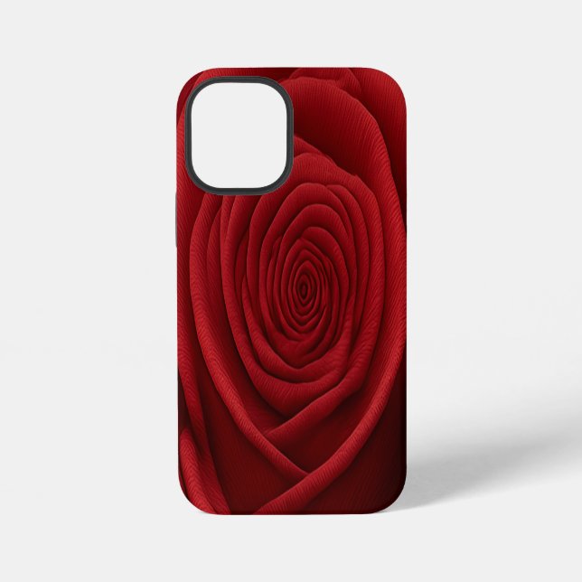 Funda para iPhone 12 Mini - Flor de Rosa Roja (Reverso )