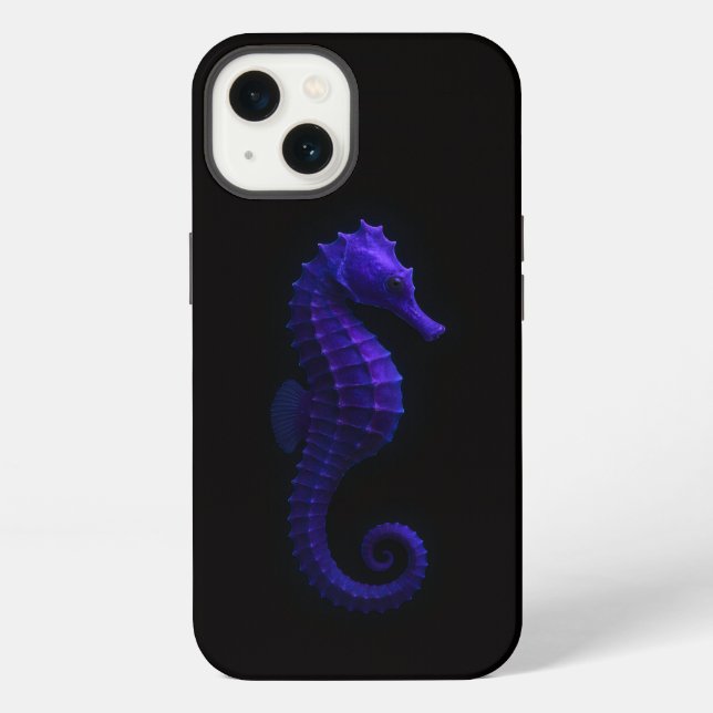 Funda para iPhone 13 Black 4 Luxe Caballo de Mar V (Reverso )