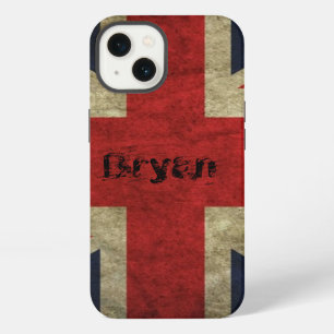 Funda para iPhone 13 con bandera británica grunge 