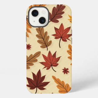 Funda para iPhone 13 patrón de hojas de otoño