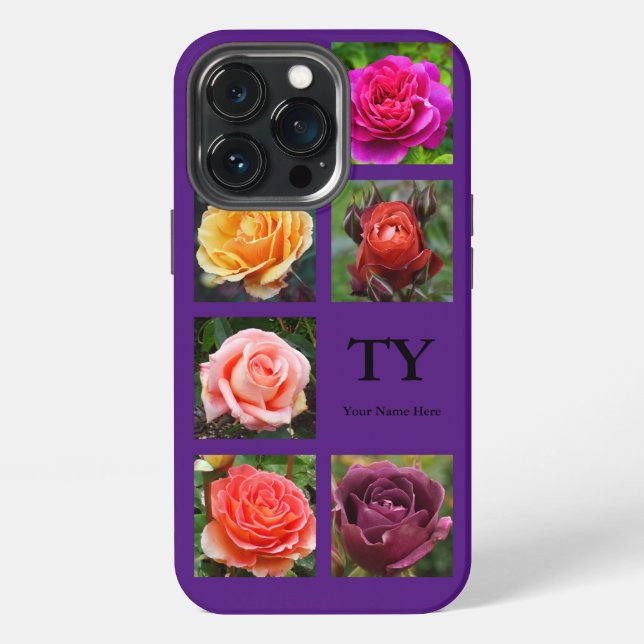 Funda para iPhone 13 Pro Collage de Rosas #1-3 (Reverso )