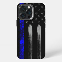 Funda para iPhone Pro Bandera Grunge Línea Azul
