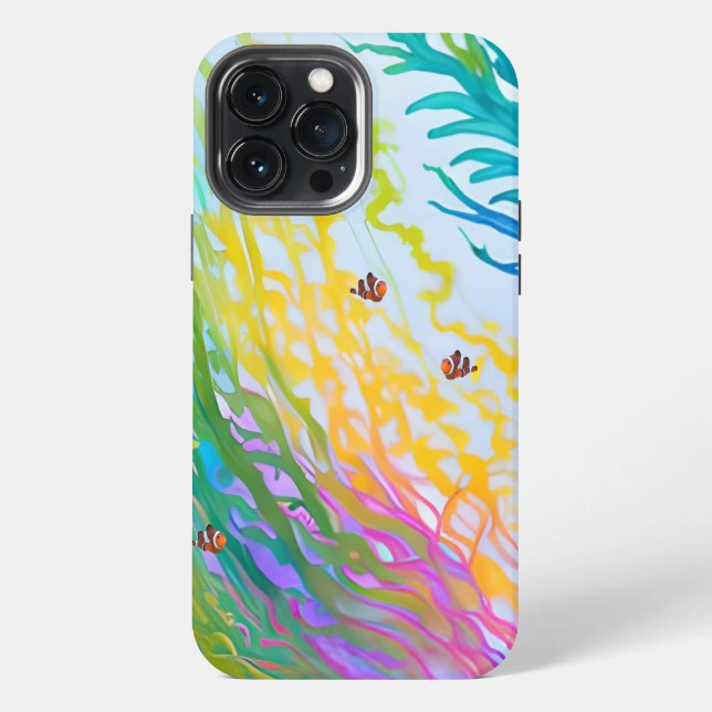 Funda para iPhone 13 Pro Max con hierba marina col (Reverso )