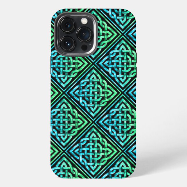 Funda para iPhone 13 Pro Max con patrón de nudo ce (Reverso )
