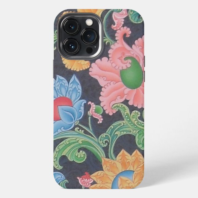 Funda para iPhone 13 Pro Max Flores (Reverso )