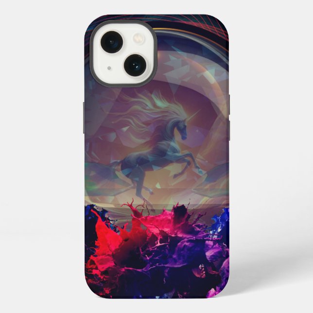 Funda para iPhone 13 Unicorn Splash (Reverso )