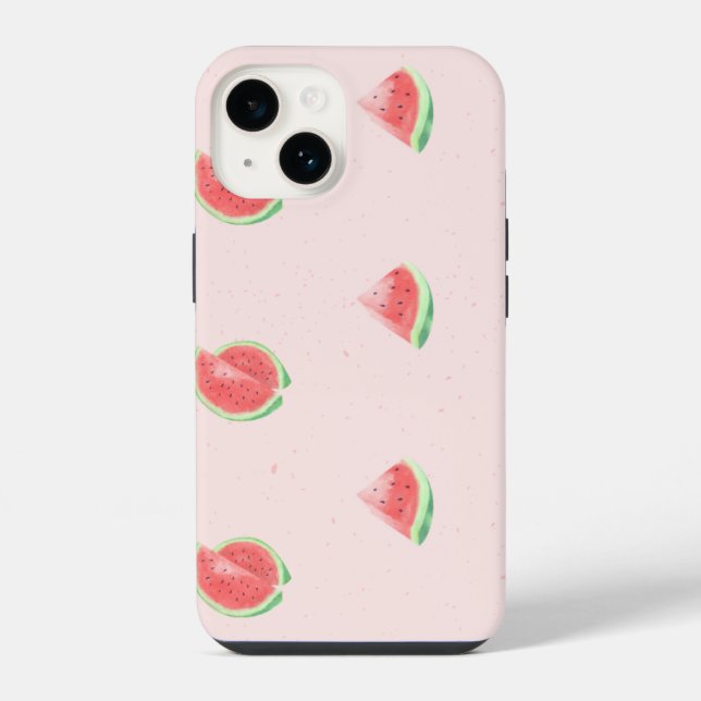 funda para iphone 14 con estampado de sandía. (Reverso )
