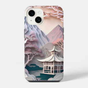 Funda para iPhone 14 con paisaje de pabellón de re