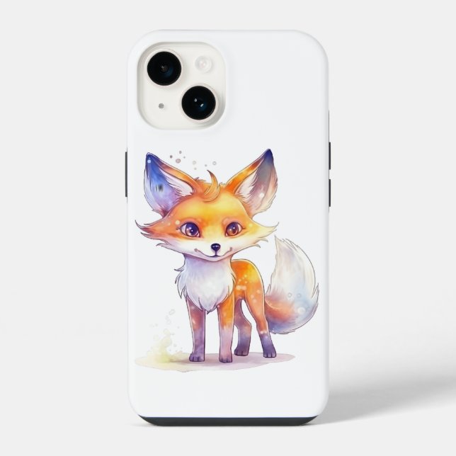 Funda para iPhone 14 Cute Baby Fox (Reverso )