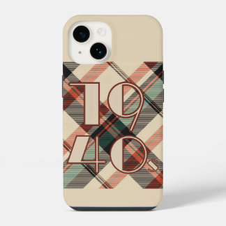 Funda para iPhone 14 de cuadros de los años 40