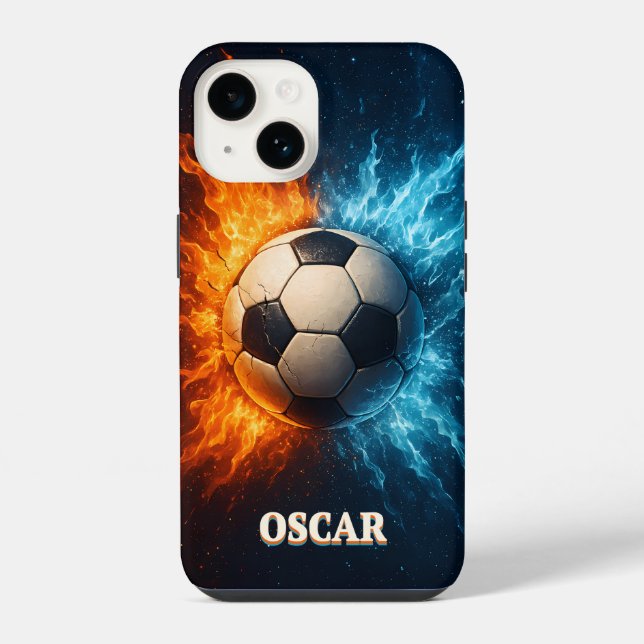 Funda para iPhone 14 de fútbol personalizada (Reverso )