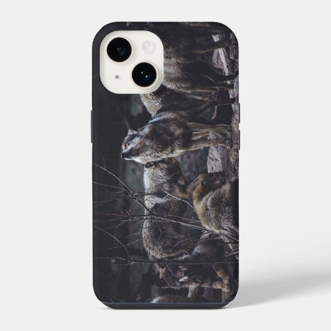 Funda para iPhone 14 de Manada de Lobos (Reverso )