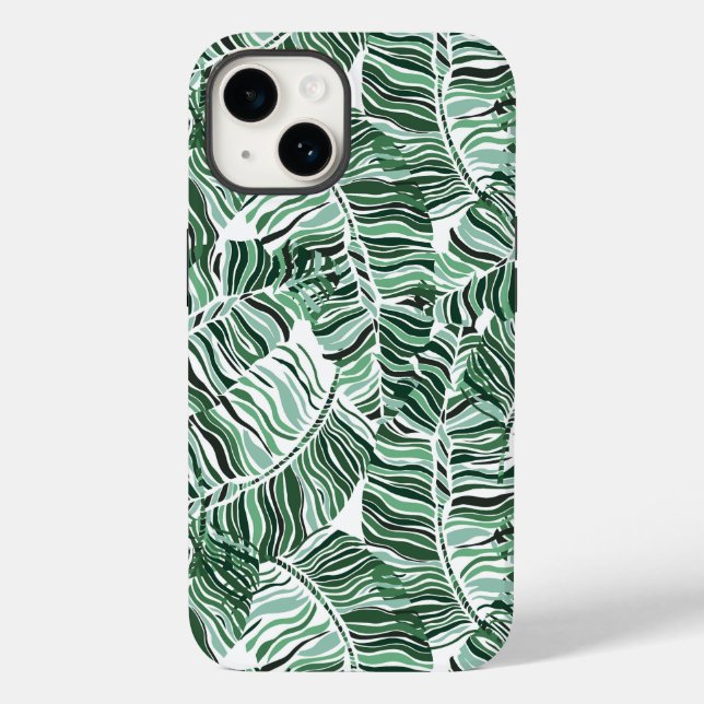 Funda para iPhone 14 de Palmas Tropicales (Reverso )