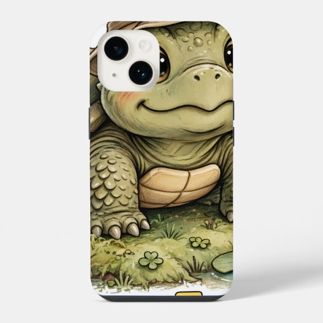 Funda para iPhone 14 de Tortuga Exploradores de Li (Reverso )