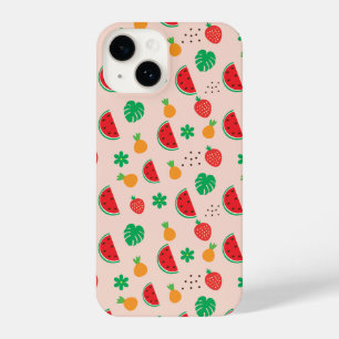 Funda para iPhone 14 de verano con frutas pintas