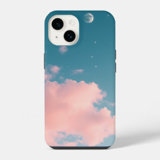 Funda para IPhone 14 Estética de Cielo y Luna 