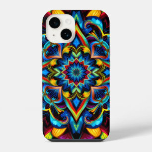 Funda para iPhone 14 Mandala Kaleidoscopio Colorid