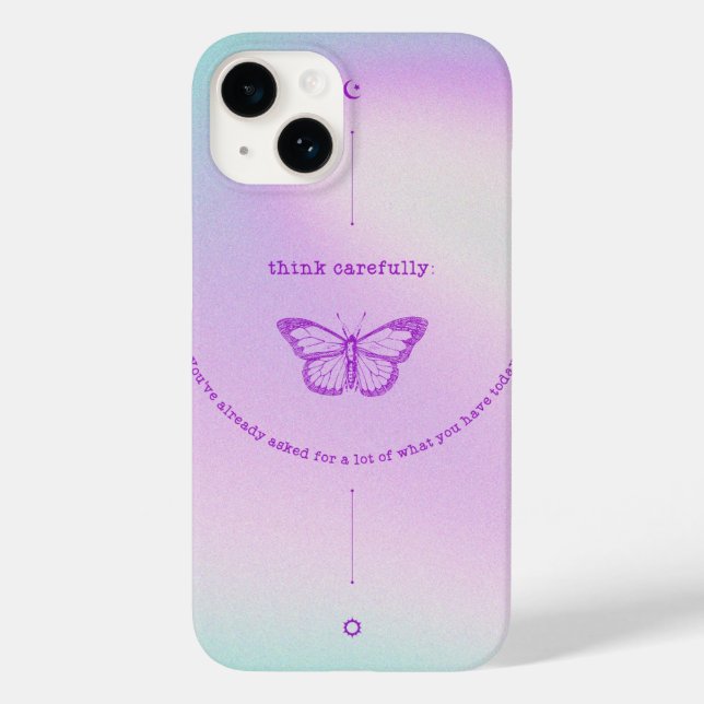 funda para iPhone 14 - Mariposa reflexiva (Reverso )