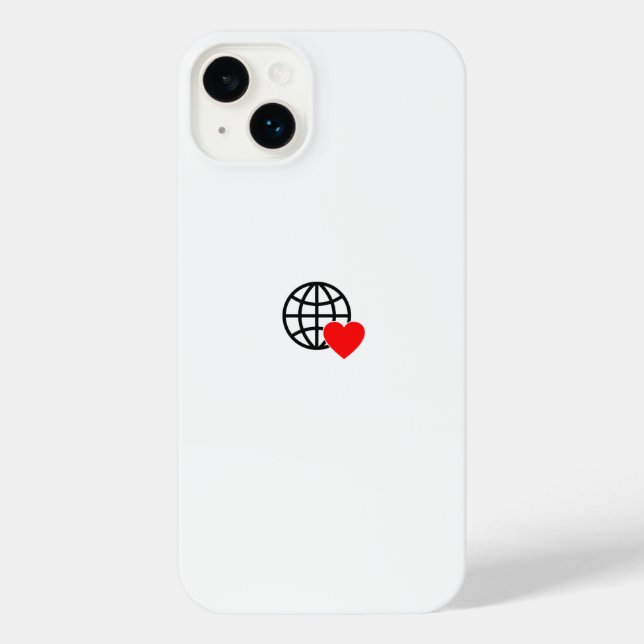 Funda para iPhone 14 Plus | Cubierta Globo Corazón (Reverso )