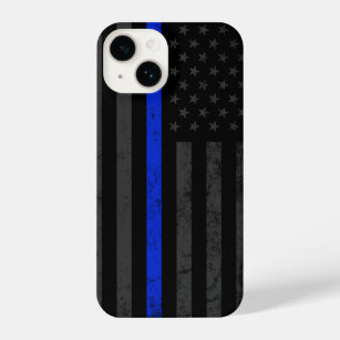 Funda Para iPhone 14 Estilo oscuro y robusto   Bandera de la policía de