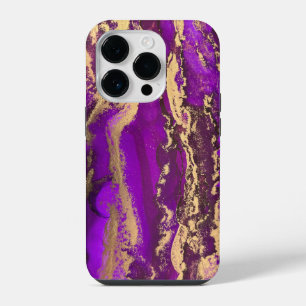 Funda para iPhone 14 Pro de oro púrpura