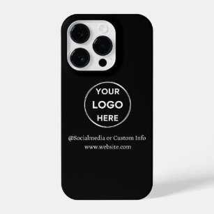 Funda Para iPhone 14 Pro Marca del logotipo de negocios negro de personaliz
