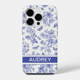 Funda para iPhone 14 Pro Mariposa Azul Toile de Jo