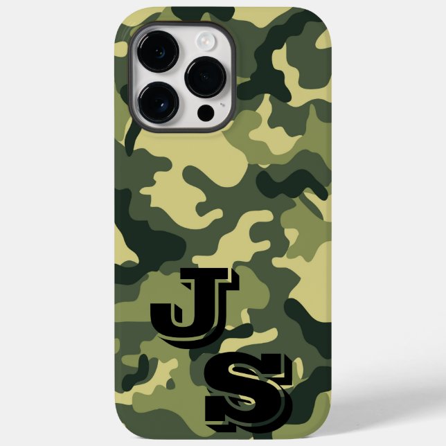 Funda para iPhone 14 Pro Max del Camuflaje Verde d (Reverso )