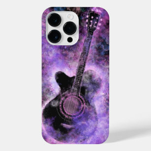 Funda Para iPhone 14 Pro Max Rock n Roll Guitarra Purple I Love Music
