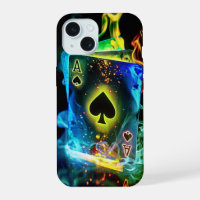 Funda para iPhone 15 As de Picas de Cartas de Jueg