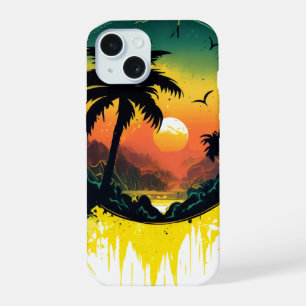 Funda para iPhone 15 Atardecer en la Playa