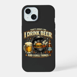 Funda para iPhone 15 Bebo Cerveza y Asó Cosas