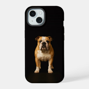 Funda para iPhone 15 Black 4 Luxe, Bulldog de resi