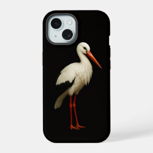 Funda para iPhone 15 Black 4 Luxe, Cigüeña Elegant