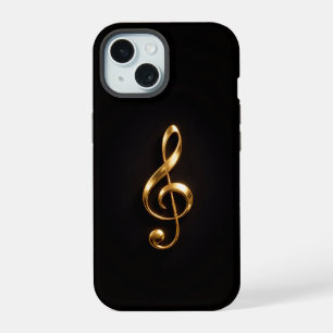Funda para iPhone 15 Black 4 Luxe, Clave de Sol Do