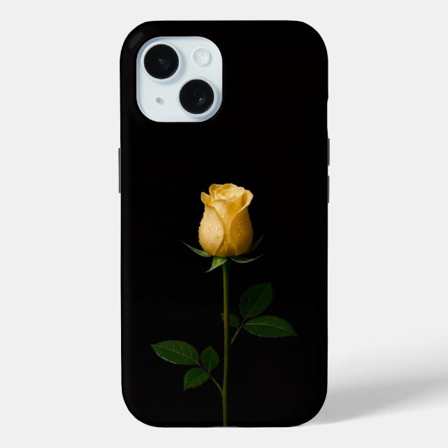 Funda para iPhone 15 Black 4 Luxe, Rosa Amarillo S (Reverso )