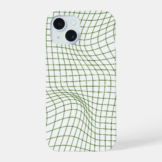 Funda para iPhone 15 con Arte de Línea Abstracta (Reverso )