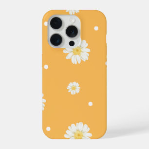 Funda para iphone 15 con margarita floral soleada.