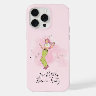 Funda para iPhone 15 con Movimientos de Baile Negr