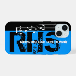 Funda para iPhone 15 con nombre personalizado Músi