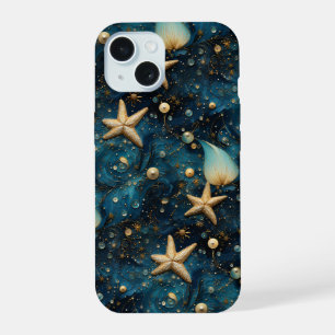 Funda para iPhone 15 con patrón de estrella de mar