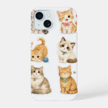 Funda para iPhone 15 con patrón de pegatinas de ga