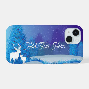 Funda para iPhone 15 con silueta de ciervo
