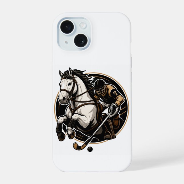 Funda para iPhone 15 de Arte de Caballo Majestuoso (Reverso )