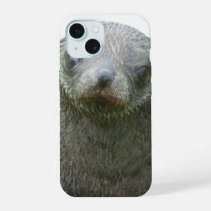 Funda para iPhone 15 de cachorro de foca adorable
