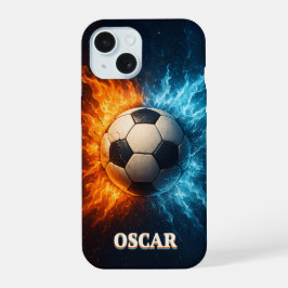 Funda para iPhone 15 de fútbol personalizada