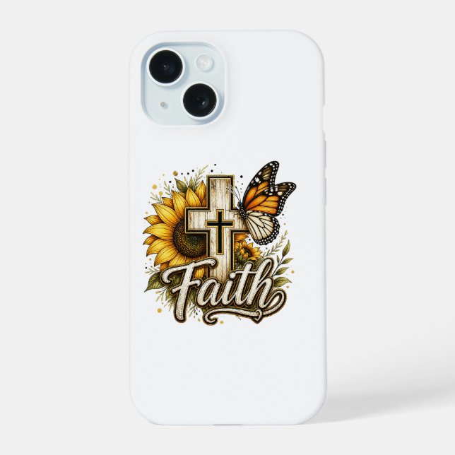 Funda para iPhone 15 Fe y Girasoles  (Reverso )