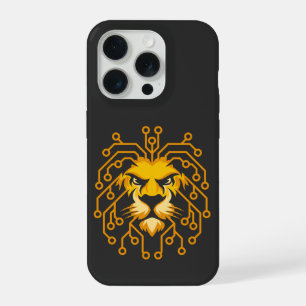 Funda para iPhone 15 León Circuito Dorado