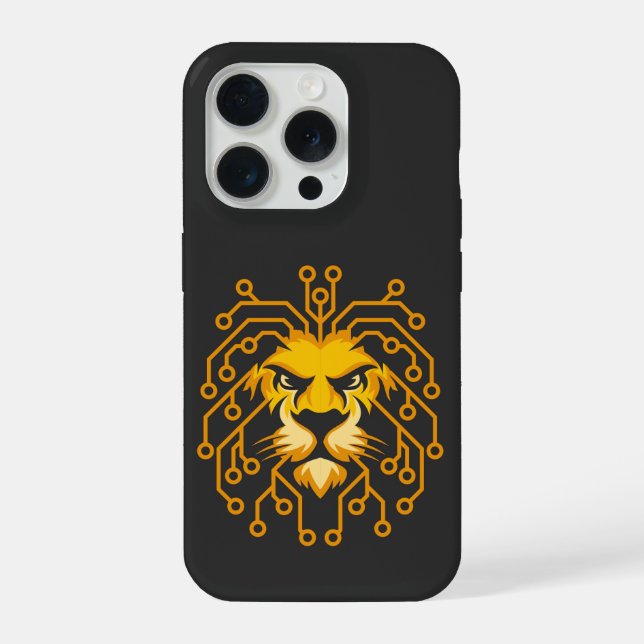Funda para iPhone 15 León Circuito Dorado (Reverso )
