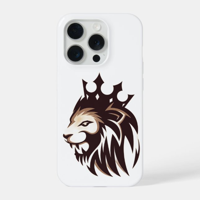 Funda para iPhone 15 Majestic Crown Lion (Reverso )